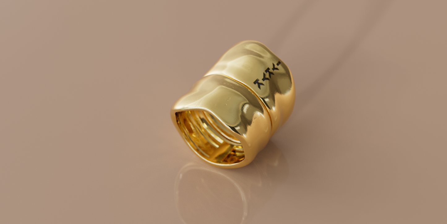 IYKYK Engraved Broad Rings (Set of 2)