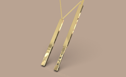 IYKYK Engraved Secret Message Bar Pendant