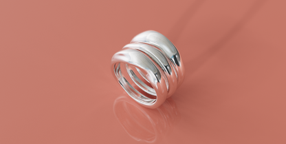 Stacked Organic Rings (Set of 3)