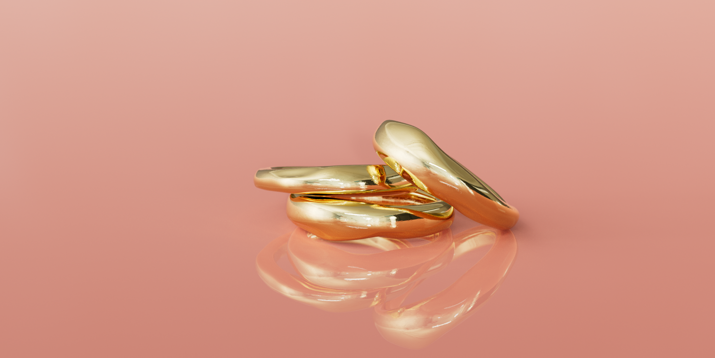 Stacked Organic Rings (Set of 3)